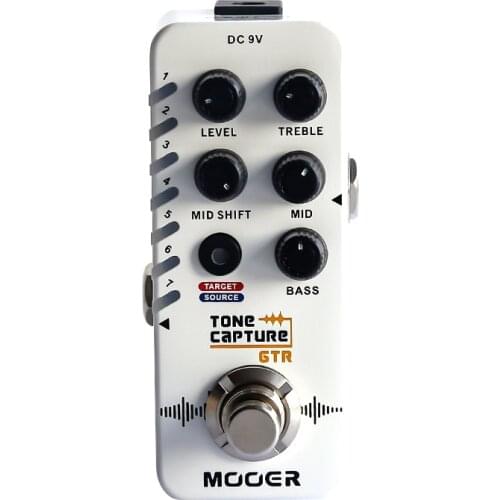 MOOER Tone Capture GTR Guitar Effect Pedal with 7 Preset Slots Switch Between TRUE BYPASS or BUFFER BYPASS Guitar Accessories