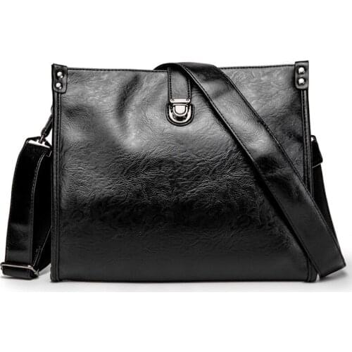 Male Bag England Retro Handbag Shoulder Bag Leather Men Big Messenger Bags Brand High Quality Mens Travel Crossbody Bag