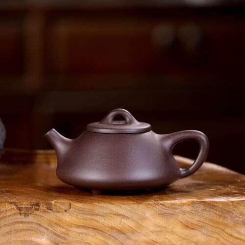 Yixing Purple Clay Pot Pure Handmade Master gung Fu Teapot Tea Set Raw Ore Old Stone Scoop Teapots Household Drinkware