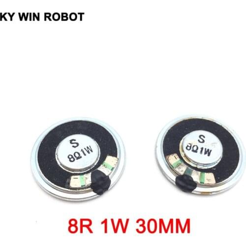 5pcs/lot New Ultra-thin speaker 8 ohms 1 watt 1W 8R speaker Diameter 30MM 3CM thickness 5MM