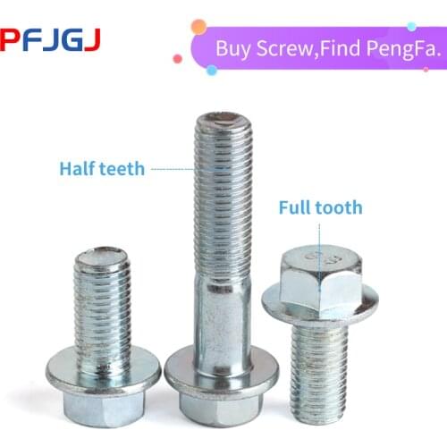 Peng Fa GB5789 Galvanized 8.8 Grade Hexagonal Flange Surface Screw Flat Brain Flange Surface Screw M5M6M8M10M12 without Tooth