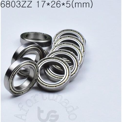 6803ZZ 17*26*5(mm) bearing Metal sealed bearing Thin wall bearing 10pcs/lot 6803 6803ZZ chrome steel 61803 free shipping