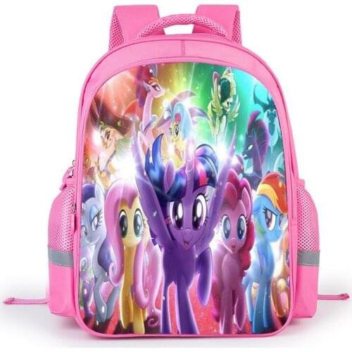 Children Schoolbag Kids My little Piny School bag for Teenager Girls Casual Travel bagpack Fashion Pink BookBag 16 inch