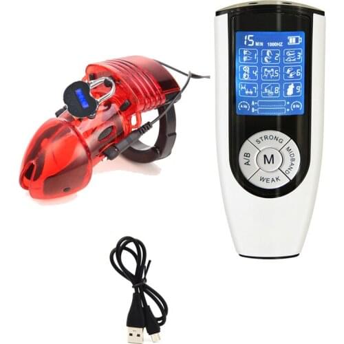 Strongest Electro Shock CB6000 Chastity Device Penis Cage For Man, Electric Male Lock Adjustable Ring Timmer Lock Chastity Belt