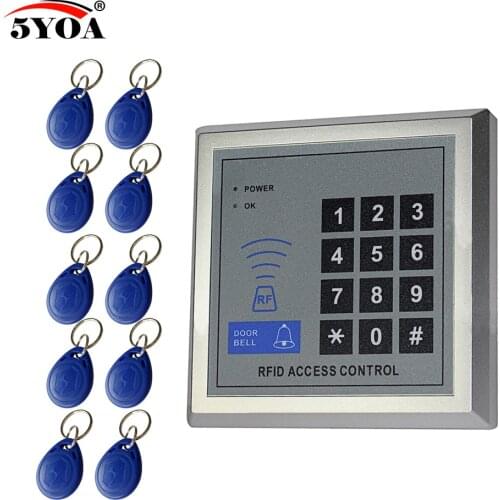 Access Control System RFID Card Keytab Proximity Door Lock Free Shipping 5YOA Brand New Machine Device System