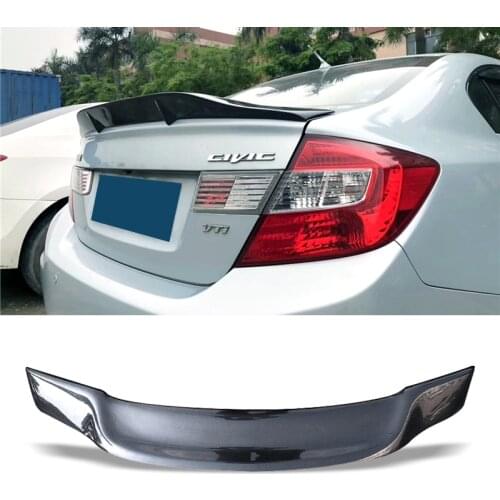 Car Trunk Spoiler Carbon Fiber FRP Auto Rear Trunk Wing R For Honda civic 2012 2013 Style Refit Accessories Spoiler