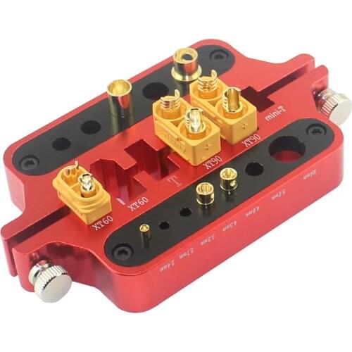 Aluminum Alloy Universal Soldering Station for T Plug XT60 XT90 Plug 2.0mm 3.5mm 4.0mm Banana Plug FPV through Machine