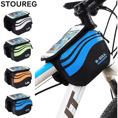 Touch Screen Bicycle Bag Bicycle Phone Bag,5.7 inch Bike Phone Pouch Case,MTB Cycling Phone Bag Bicycle Accessories