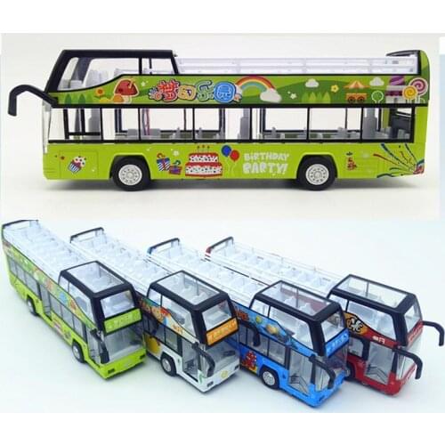High simulation Double sightseeing bus,1:32 alloy Double roofless bus,collection models,diecast metal toy vehicles,free shipping