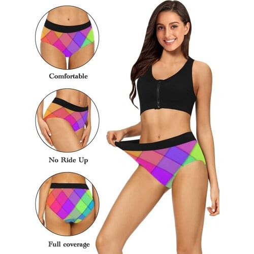 3D Printing Womens Underwear Girls Breathable High Waist Underwear Women Cute Sexy Underwear Close-fitting Swimming Trunks