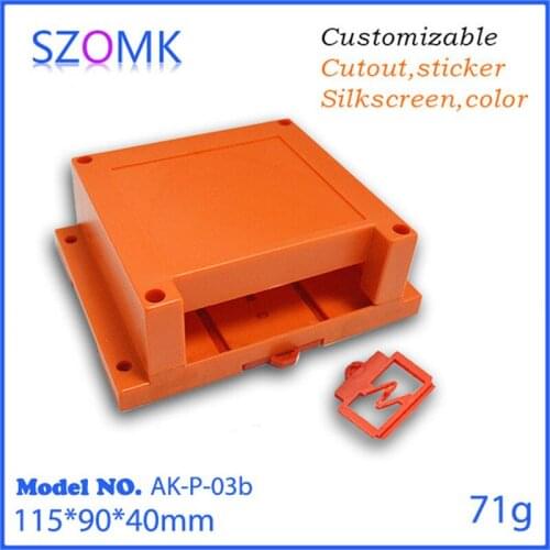 1 pcs, szomk electrical plastic enclosure din rail instrument box 115*90*40mm diy electronic plastic housing plastic control box