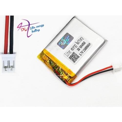10 pcs JST 2.0mm 504050 3.7V 1500mAh Lithium Polymer LiPo Rechargeable Battery For DVD PAD mobile tablet pc power bank Camera