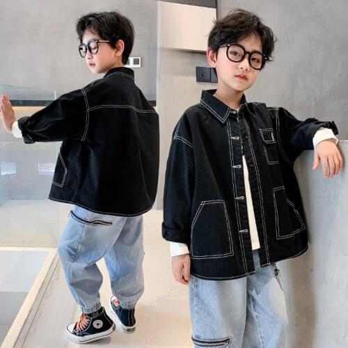 2021 Casual Spring Autumn Coat Outerwear Top Children Clothes Kids Costume Teenage Formal Home Outdoor Boy Clothing High Quality