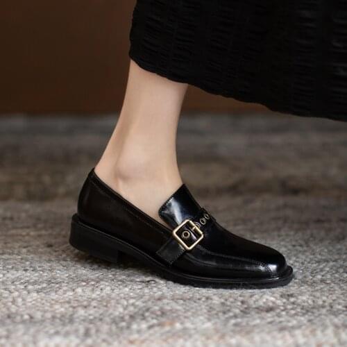 2021 Women Shoes Genuine Leather Loafers Ladies Fashion Brand Womens Designer Platform Ladies Shoes Woman Luxury Female Footwear