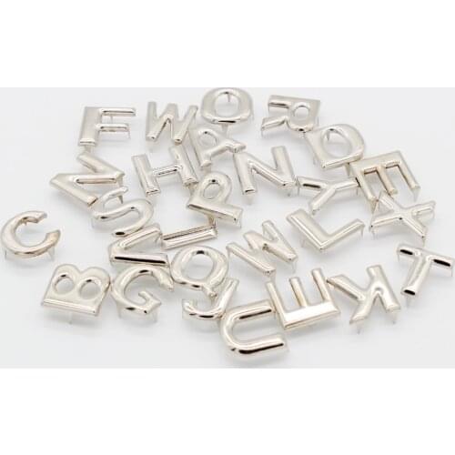 78Pcs DIY English Letter Metal Rivets Claw Studs For Bags Clothes Hats Decor