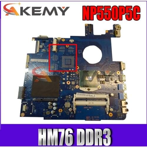 AkemyFOR Samsung NP550P5C 550P5C Laptop Motherboard BA41-01898A BA92-10614A BA41-01900A Mainboard HM76 DDR3 full test