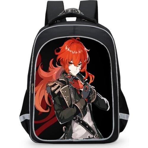 Genshin Impact Diluc KEQING Qiqi Cosplay backpack New Game Project kids Anime school bag travel bag Christmas gift for children
