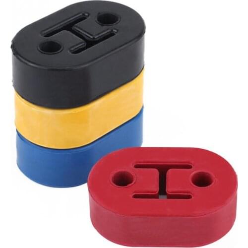 Car Exhaust Pipe 2-Holes Rubber Mount Brackets Hanger Grommet Insulator Universal Plastic Car Accessroies Exhaust Pipe Brackets