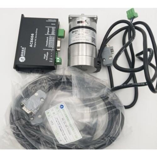 Leadshine 90W CNC Brushless DC Servo Motor BLM57090-1000+ACS606 DC Brushless Servo Drive 3.45A 36VDC 0.29NM 3000RPM