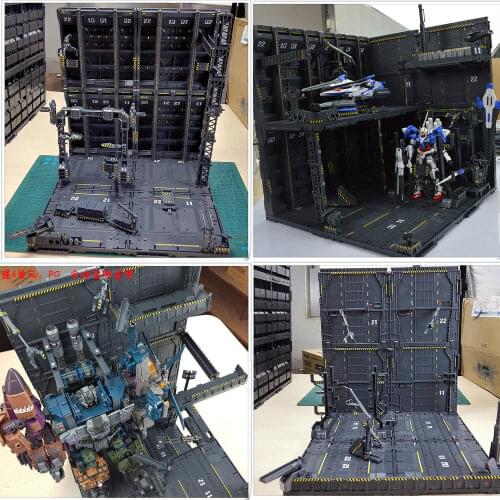CG Freely combined Gundam Hangar Domain base scenario building Mechanical chain base action figure model