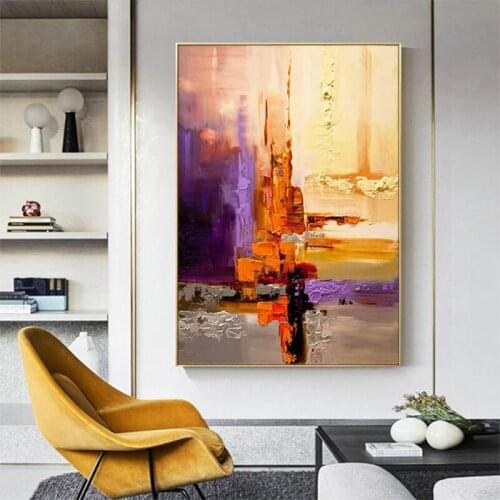 Pure Hand Painted Oil Painting Hanging Painting For Living Room Decor Thick Oil Painting Canvas Porch Wall Decoration Painting