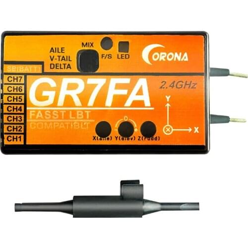 CORONA GR7FA 7CH S.BUS Receiver With 3X Gyros Compatible Futaba FASST Transmitter For RC Fixed wing FPV Airplane