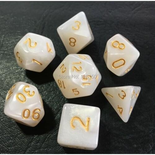 DC-101 New dice set with orange bag, two colors for choices, white and black
