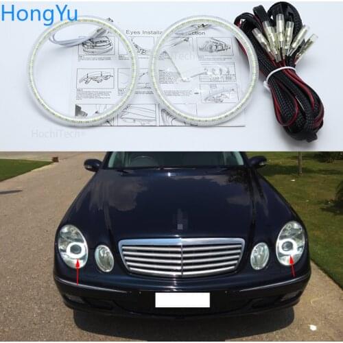 For Mercedes Benz e class w211 E200 E220 E270 E280 E320 E420 CDI Smd Led Angel Eyes kit Excellent Ultra bright illumination DRL