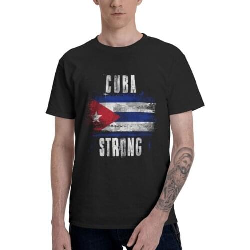 Cuba Flag T Shirt Men Cotton Print T-shirt Streetwear Tshirt Short Sleeve Cuban Pride Proud Tees Tops