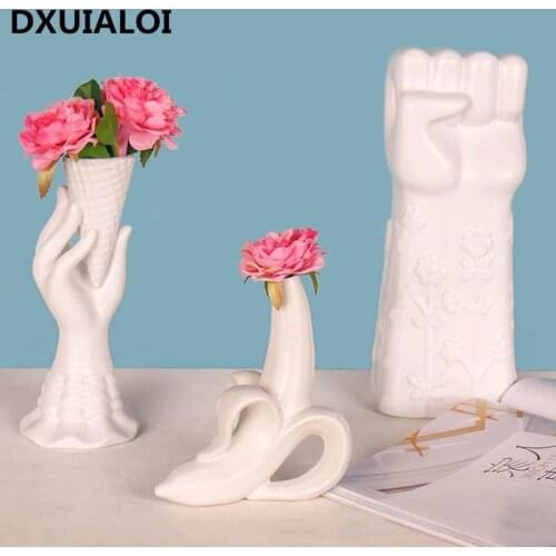 Ceramic Vase Home Decor Flower Pots Planter Banana Home Furnishing Kitchen Restaurant Decoration Vase Creative Home Decor vase