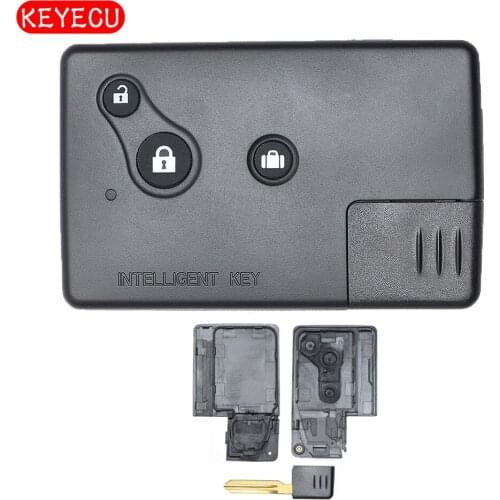 Keyecu Smart Remote Key Shell Case Fob 3 Buttons for Nissan Teana with Small key (Old Model)