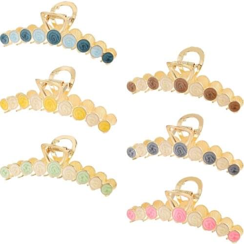 Korean Women Crystal Hair Claws Clamps Alloy Charm Lady Hair Clips Make up Hairdress Hair Styling Tools Accessory