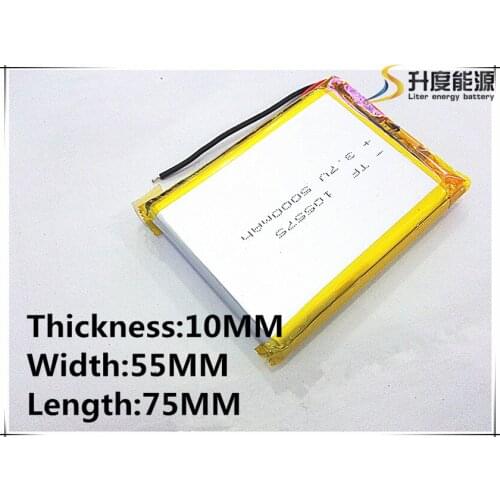 Li-po 3.7V 5000mAh Polymer Lithium Rechargeable Battery For GPS DVD PAD E-book tablet pc laptop power bank video game 105575