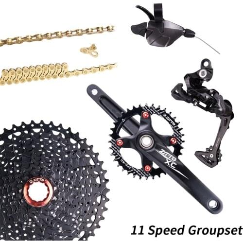 MTB 1*11 Speed Groupset 11S Shifter Rear Derailleur Crankset Chainring Chainwheel Mountain Bike 11Speed 46T Cassette 11S Chain
