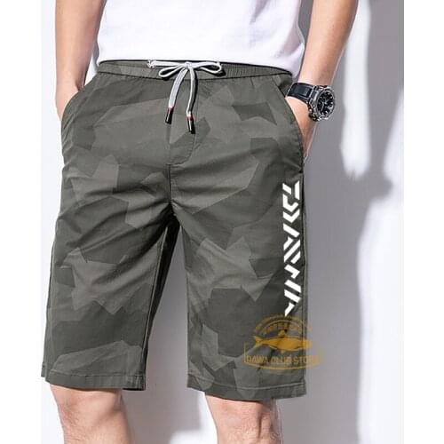 2020 DAIWA Summer Mens Fishing Casual Shorts Thin Camouflage Outdoor Mountaineering Ice Silk Quick-drying Pants Beach Shorts