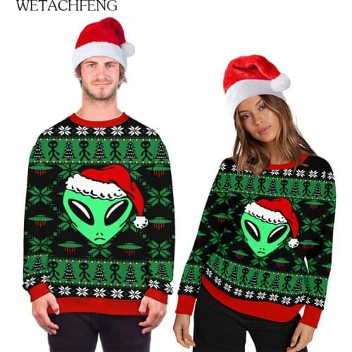 Mens Ugly Christmas Sweaters Funny Anime Winter Unisex Pullovers Tops Sweatshirts Overiszed Xmas Couples Jumpers Coat Clothing
