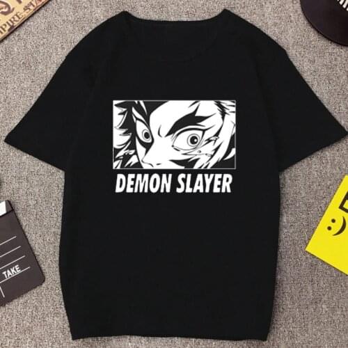 Japan Anime Demon Slayer T Shirt Demon Blade Team Graphic Tops Kimetsu No Yaiba Manga Tops Cotton Hip-hop New Arrival Tee