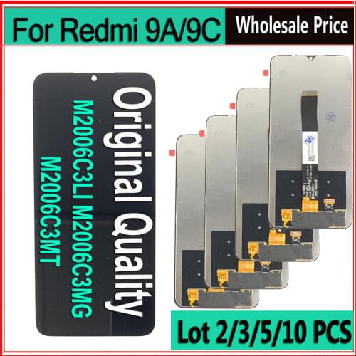 10 Piece/lot Original For Xiaomi Redmi 9C Display LCD Touch Screen Digitizer Display Replacement Parts For Xiaomi Redmi 9A LCD