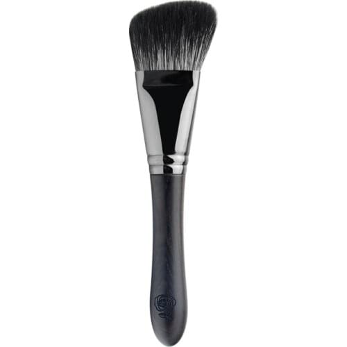 V17 Professional Handmade Makeup Brush Soft Silver Fox Hair Angled Contour Sculpting Brush Ebony Handle Make Up Brushes