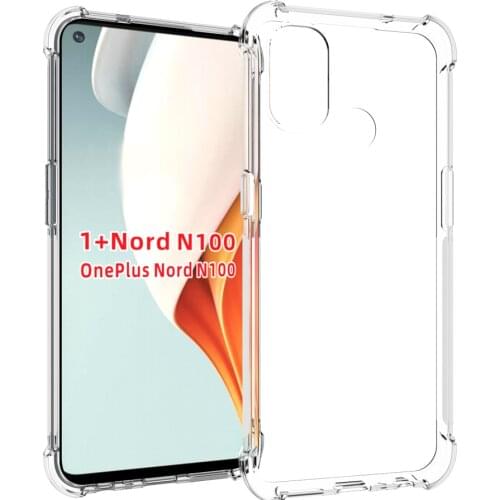 Crystal Clear Reinforced Corners TPU Shock Absorption and Anti-Scratch Cover case for OnePlus Nord N100