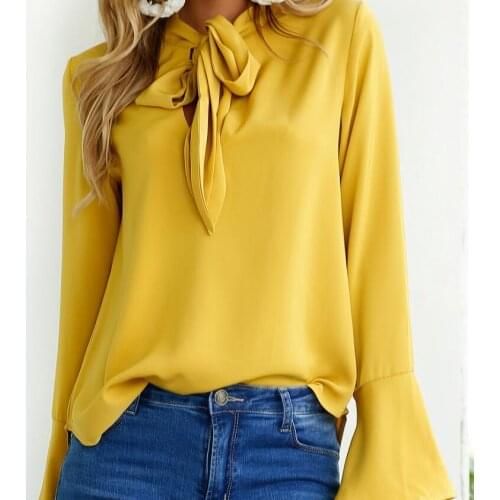 QXSLZQ Yellow Blouses