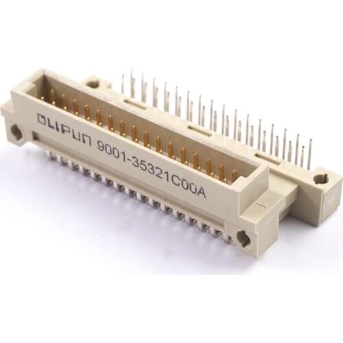 5pcs DIN 41612 Connector Dual Row 32 Positions Plug Header Male Right Angle Through Hole PCB 2x16 Pin 2.54 mm pitch