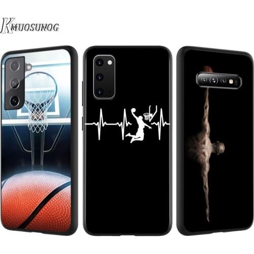 Silicone Cover Basketball Never Stops For Samsung Galaxy S21 S20 FE Ultra S10 S10E Lite S9 S8 S7 Edge Plus Phone Case
