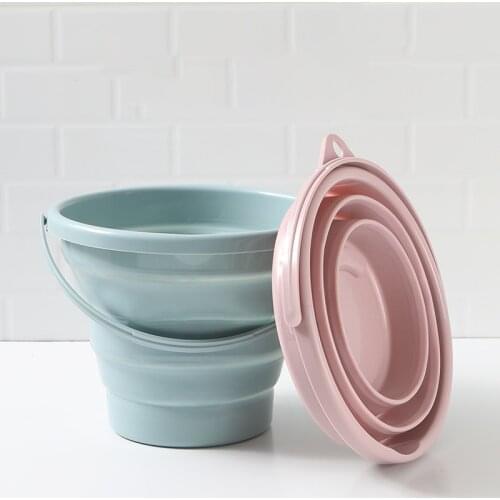 Collapsible Bucket Portable Folding Bucket Water Bucket Container with Sturdy Handle for Backpacking Camping Outdoor