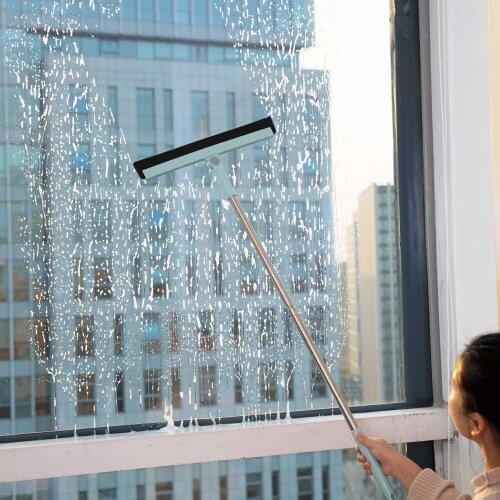 OTHERHOUSE Long Handle Window Cleaner Scraper Extendible Glass Cleaning Brush EVA Floor Wiper Cleaner Windows Squeegee Scrubber
