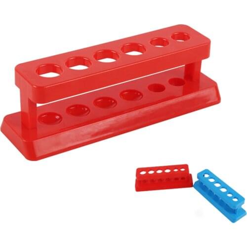 6 Holes Laboratory Test Tube Rack Support Plastic Removable Test Tubing Holder Stand Laboratory Test Tube Shelf School Equipment