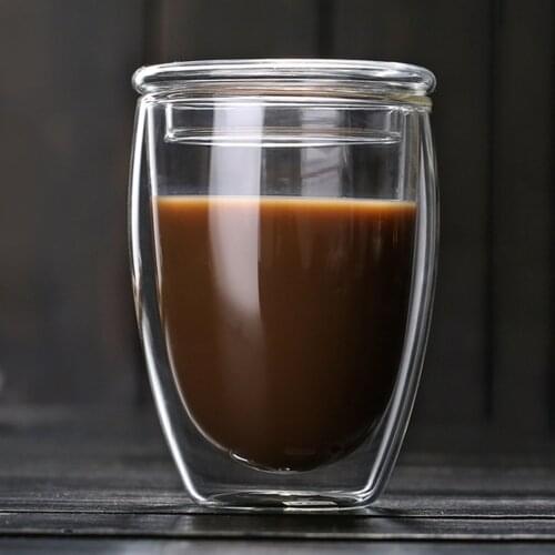 80/250/350/450 ML Heat-resistant Double Wall Glass Cup Beer Espresso Coffee Cup Mugs Transparent Tea Cups Beer Cup Drinkware