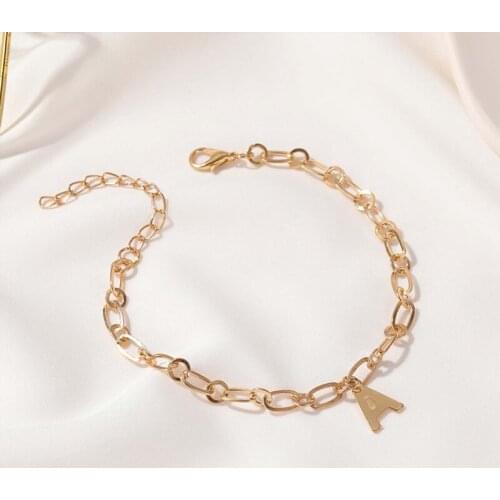 Fashion Personality Crystal Letter Anklet Female Bracelet Hot Sale Anklet Female Seaside Leg Anklet Temperament Jewelry Gift