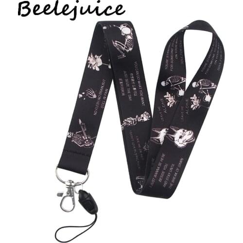 Skeleton Skull Love Lanyard Badge ID Mobile Phone Rope Key Lanyard Neck Straps Accessories Webbings Wibbons Accessories Gifts