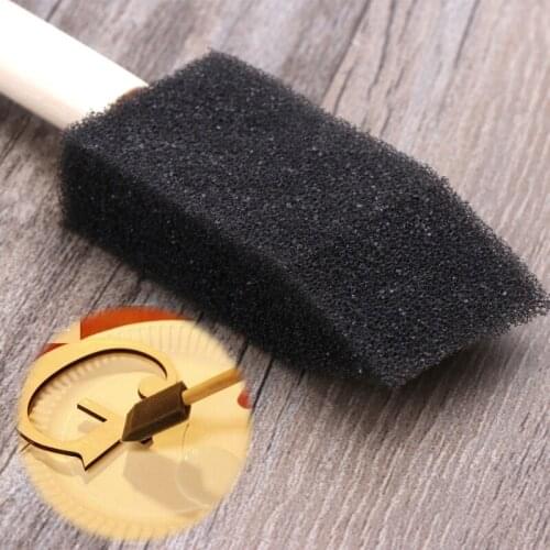 10Pcs Sponge Brush Wooden Handle Watercolor Oil Stain Art Craft Painting Drawing Drop Shipping Support